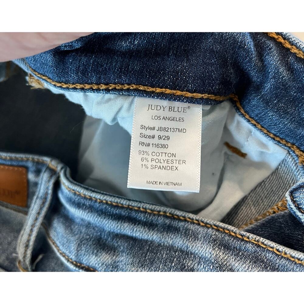 Judy Blue Slim Fit Jeans Distressed Size 9‎ /29 - Picture 6 of 9
